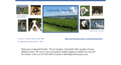 Desktop Screenshot of lakesidepoodles.com