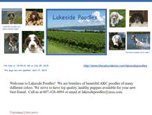 Tablet Screenshot of lakesidepoodles.com